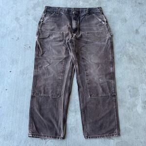 Carhartt faded brown double knee work wear carpenter pants